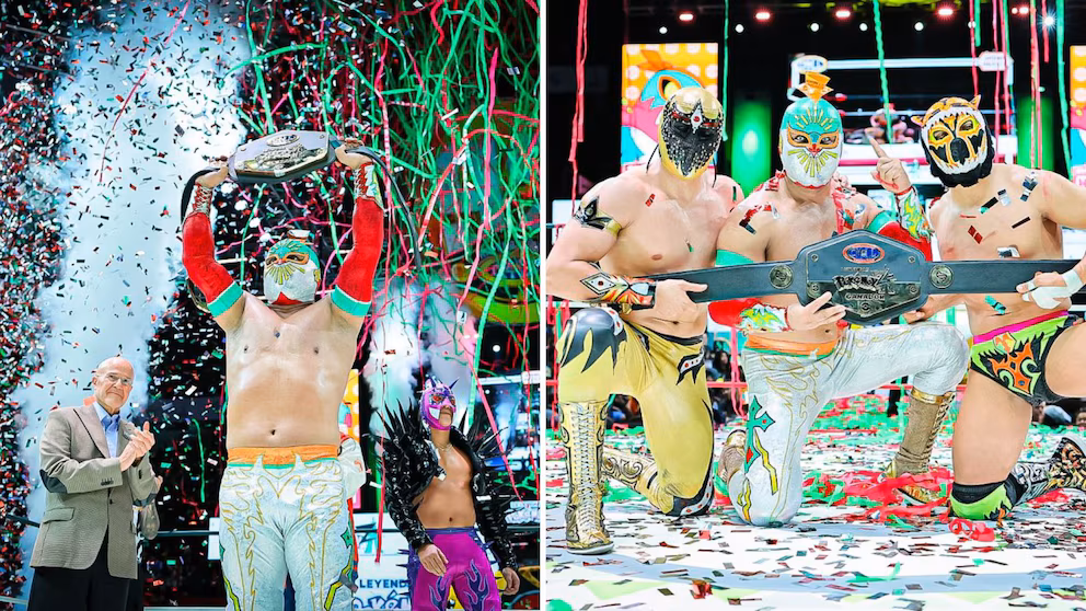 Místico lidera al Team Hawlucha y vence al Team Machamp en la Arena Pokémon