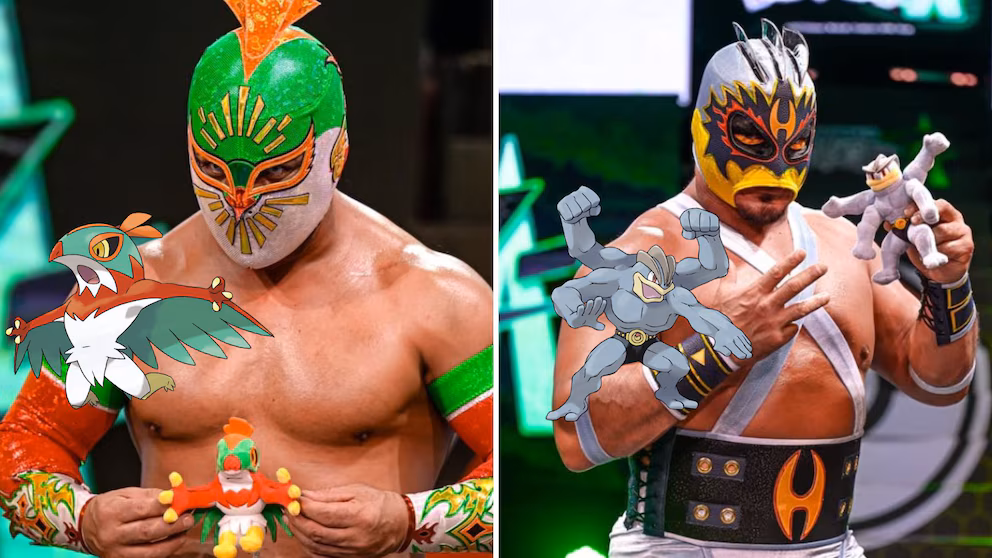 Así fueron los atuendos que usaron los luchadores del CMLL como Pokémon en la función de la Arena México